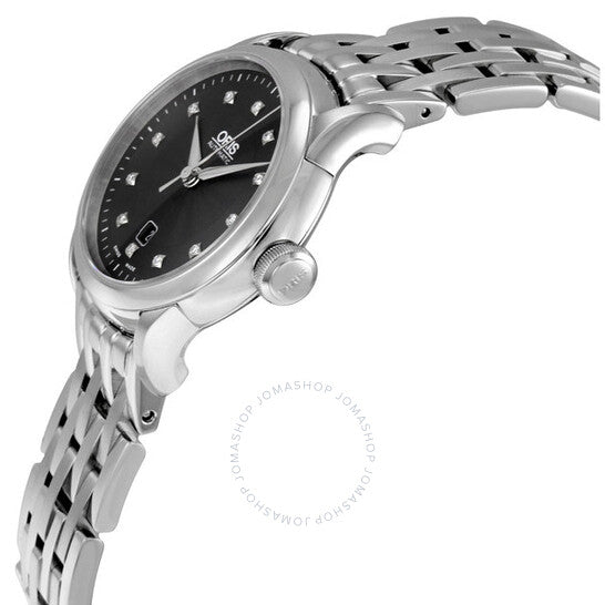 Oris, Artelier Black Dial Diamond Ladies Watch 561-7604-4099MB