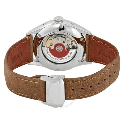 ساعة أوريس أرتيليه كومبليكيشن أوتوماتيكية للرجال بمينا فضي