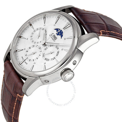 Oris, Artelier Complication Silver Dial Brown Leather Men's Watch