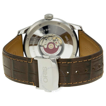 ساعة أوريس أرتيلير كومبليكيشن للرجال متعددة الوظائف بمينا فضي