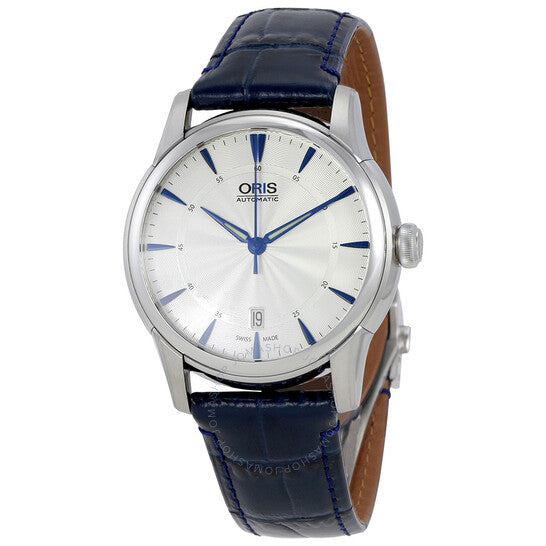 Oris, Artelier Date Automatic Silver Dial Men's Watch 733-7670-4031BLLS