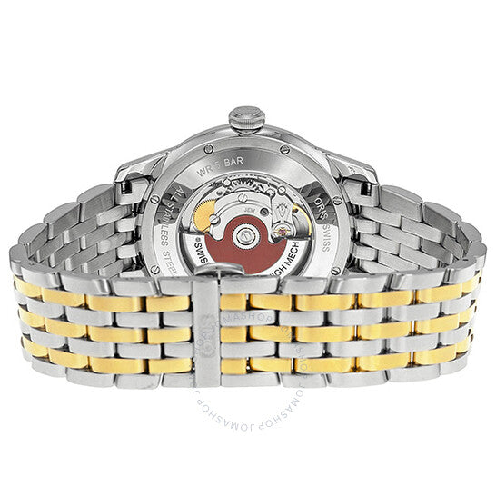 ساعة أوريس أرتيليه ديت أوتوماتيكية للرجال بمينا فضي