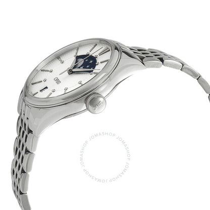 Oris, Artelier Grande Lune Silver Diamond Dial Ladies Watch
