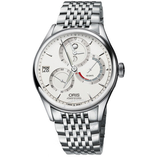 ساعة أوريس أرتيليه للرجال، يدوية التعبئة، بمينا فضي