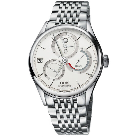 ساعة أوريس أرتيليه للرجال، يدوية التعبئة، بمينا فضي