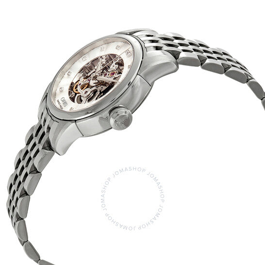 Oris, Artelier Silver Skeleton Dial Stainless Steel Ladies Watch