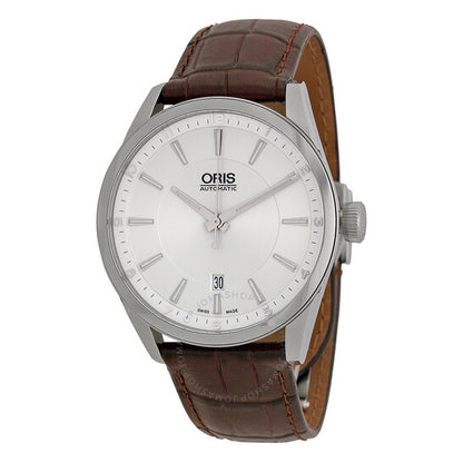 Oris, Artix Automatic Silver Dial Brown Leather Men's Watch