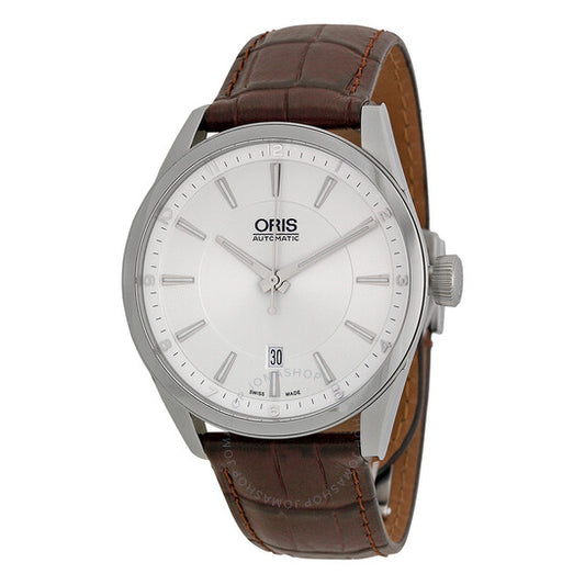 Oris, Artix Automatic Silver Dial Brown Leather Men's Watch
