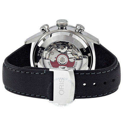 ساعة أوريس أرتيكس كرونوغراف أوتوماتيكية للرجال بمينا أسود