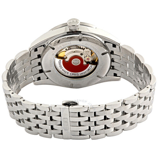 ساعة أوريس أرتيكس ديت أوتوماتيكية للرجال بمينا فضي