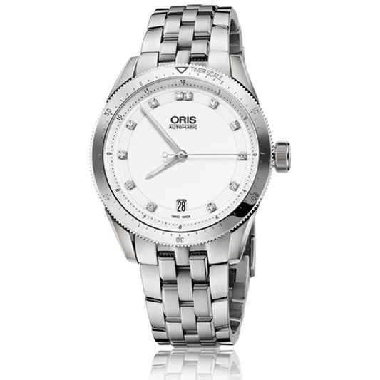 Oris, Artix GT Date Diamonds White Dial Stainless Steel ladies Watch