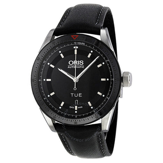 ساعة أوريس أرتيكس جي تي داي ديت أوتوماتيكية للرجال بمينا أسود