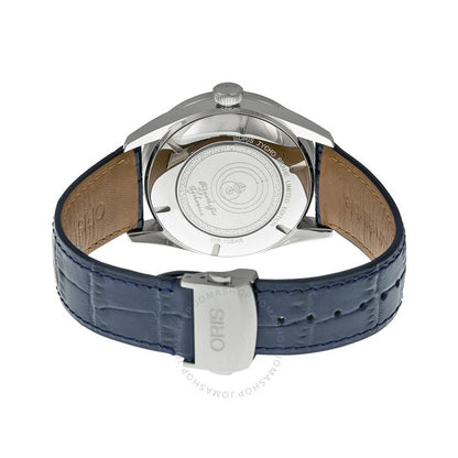 Oris, Artix Moonphase Blue Dial Blue Leather Men's Watch