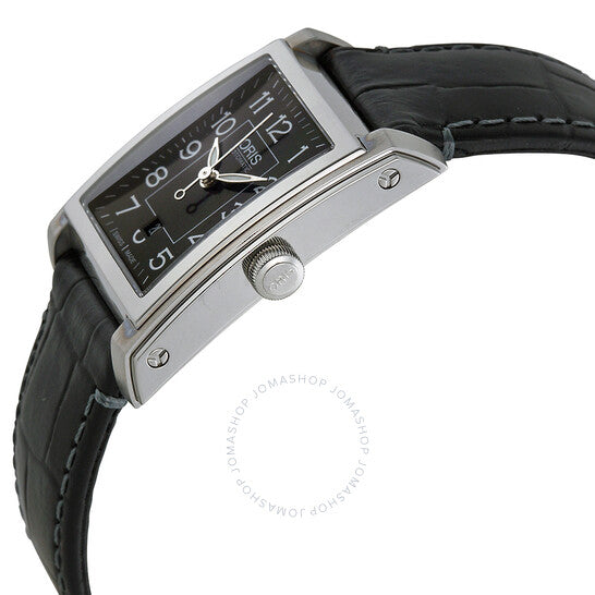 Oris, Automatic Black Dial Black Leather Ladies Watch 561-7656-4034LS