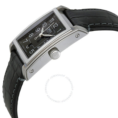 Oris, Automatic Black Dial Black Leather Ladies Watch 561-7656-4034LS