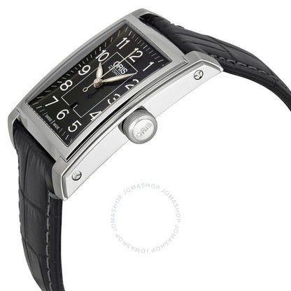 Oris, Automatic Black Dial Black Leather Men's Watch 561-7657-4034LS