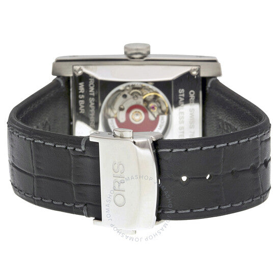 Oris, Automatic Black Dial Black Leather Men's Watch 561-7657-4034LS