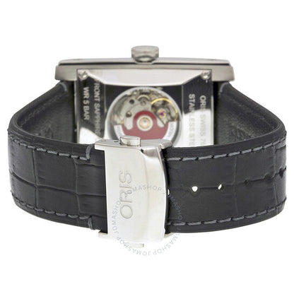 Oris, Automatic Black Dial Black Leather Men's Watch 561-7657-4034LS