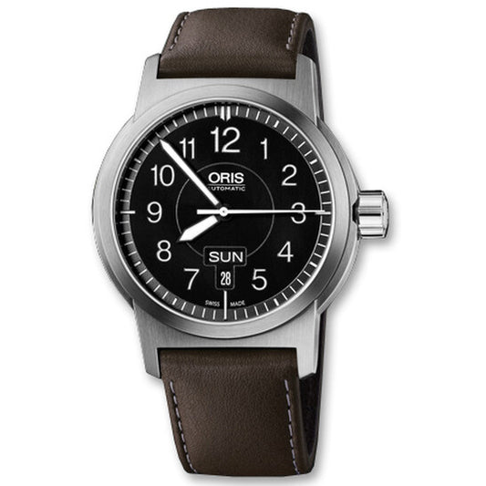ساعة أوريس BC3 سبورتسمان داي ديت أوتوماتيكية للرجال بمينا أسود 735-7640-4164LS