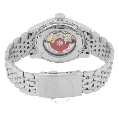 ساعة أوريس بيج كراون أوتوماتيكية للرجال بمينا أسود