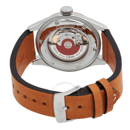 ساعة أوريس بيج كراون أوتوماتيكية للرجال بمينا أزرق