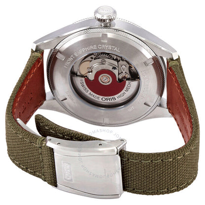 ساعة أوريس بيج كراون أوتوماتيكية للرجال بمينا رمادي