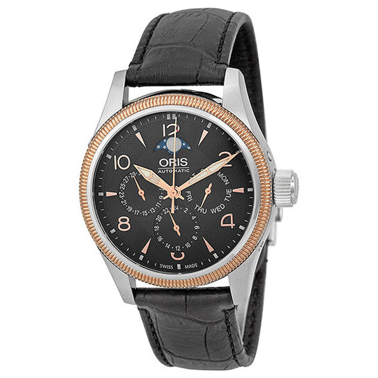 Oris, Big Crown Complication Black Guilloche Dial Automatic Men's Watch