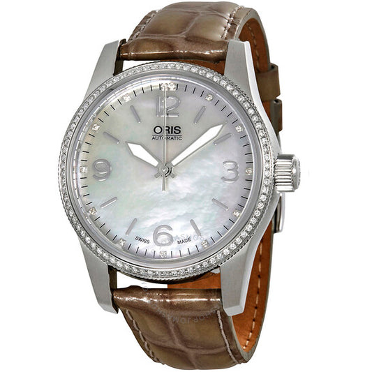 Oris, Big Crown Mother of Pearl Diamond Ladies Automatic Watch 733-7649-4966TPLS
