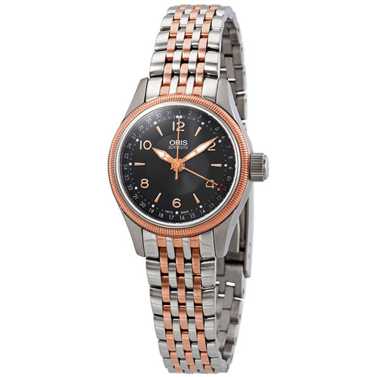 Oris, Big Crown Pointer Date Two-tone Automatic Black Dial Ladies Watch