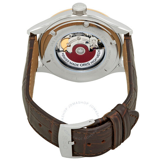 ساعة أوريس كلاسيك ديت أوتوماتيكية للرجال بمينا فضي