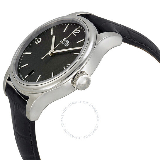 Oris, Classic Date Black Dial Black Leather Men's Watch