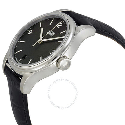 Oris, Classic Date Black Dial Black Leather Men's Watch