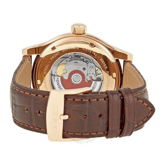 Oris, Classic Date Silver Dial Brown Leather Men's Watch