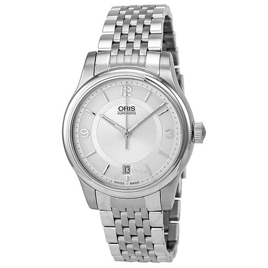 Oris, Classic Date Silver Dial Stainless Steel Men's Watch