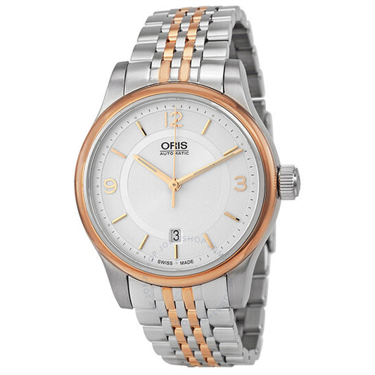 Oris, Classic Date Silver Dial Two-tone Stainless Steel Men's Watch