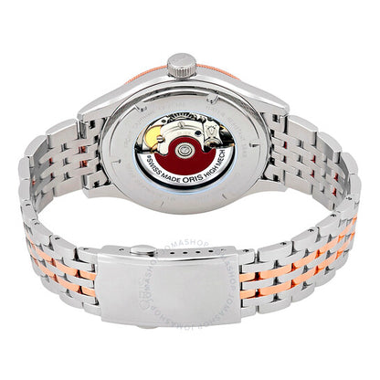 ساعة أوريس الكلاسيكية الأوتوماتيكية للرجال بمينا فضي