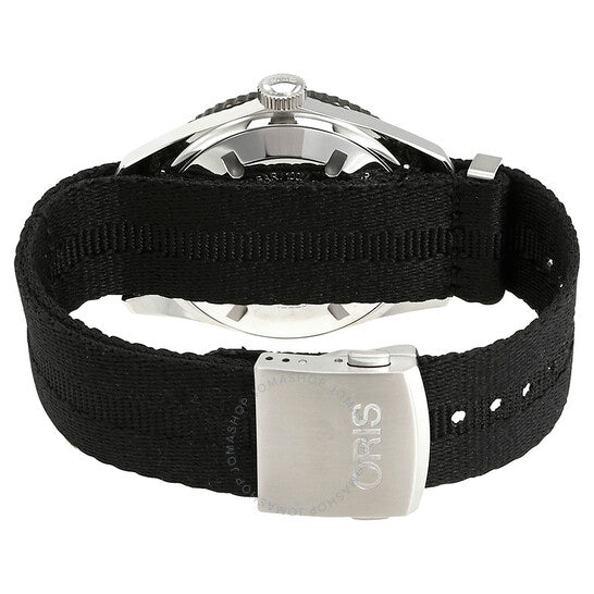 ساعة أوريس دايفر سيكستي فايف للرجال بمينا رمادي/أزرق