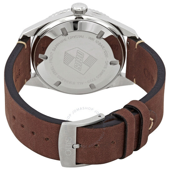 ساعة أوريس دايفرز أوتوماتيكية للرجال بمينا أخضر