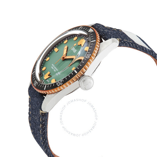 ساعة أوريس دايفرز أوتوماتيكية بقرص أخضر