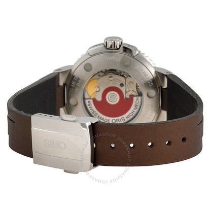 Oris, Divers Date Black Dial Brown Rubber Ladies Watch