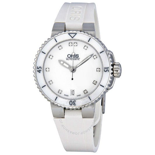 Oris, Divers Date Automatic White Dial Ladies Watch 01 733 7652 4191 07