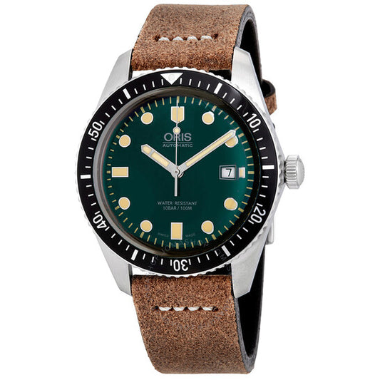 Oris, Divers Dixry Five Green Dial Men's Watch 733-7720-4057LS