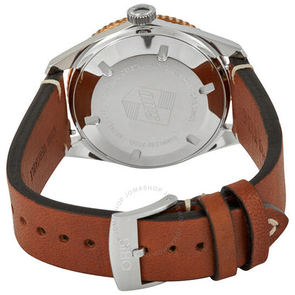 ساعة أوريس دايفرز سيكستي فايف أوتوماتيكية للرجال بمينا أخضر