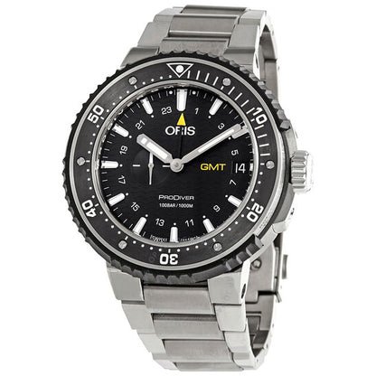 Oris, ProDiver GMT Black Dial Automatic Men's Steel Watch