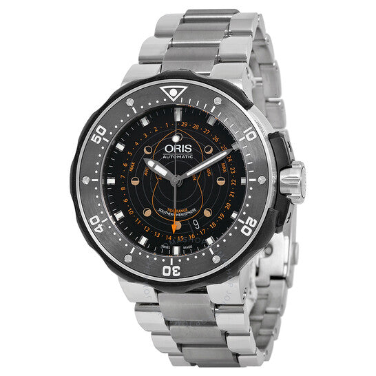 Oris, ProDiver Pointer Moon Black Dial Titanium Men's Watch