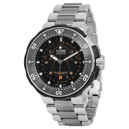 Oris, ProDiver Pointer Moon Black Dial Titanium Men's Watch