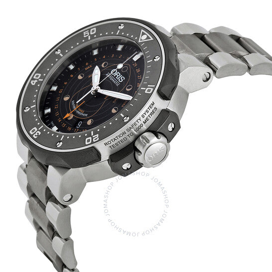Oris, ProDiver Pointer Moon Black Dial Titanium Men's Watch