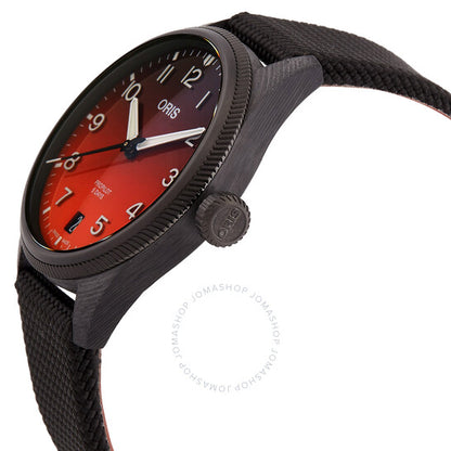 ساعة أوريس بروبايلوت أوتوماتيكية للرجال بمينا برتقالي