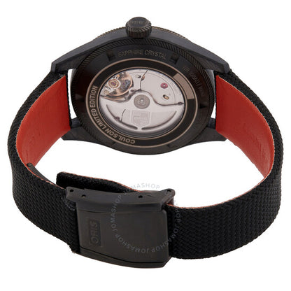 ساعة أوريس بروبايلوت أوتوماتيكية للرجال بمينا برتقالي