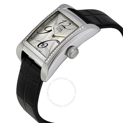 Oris, Rectangular Date Automatic Diamond Silver Dial Ladies Watch